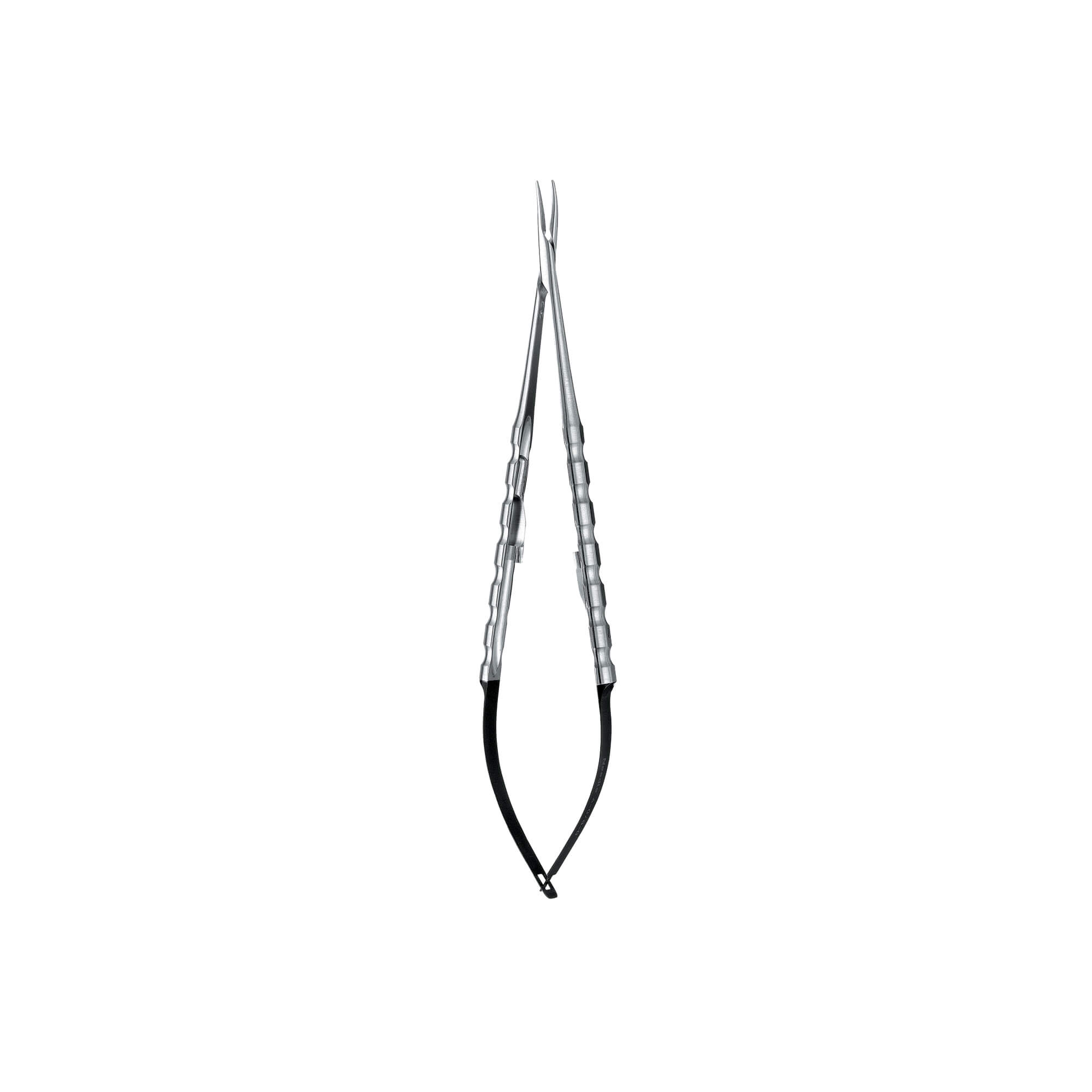 Microsurgical Straight Castro Needle Holder, Diamond Dusted, 18 cm (7")